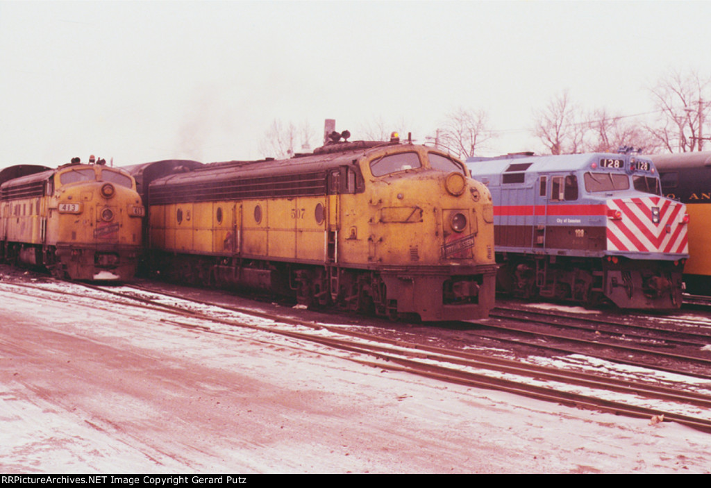 Three Tied Down Commuter Trains